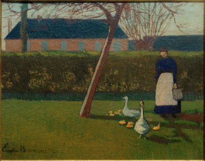 Woman with Geese by Emile Bernard